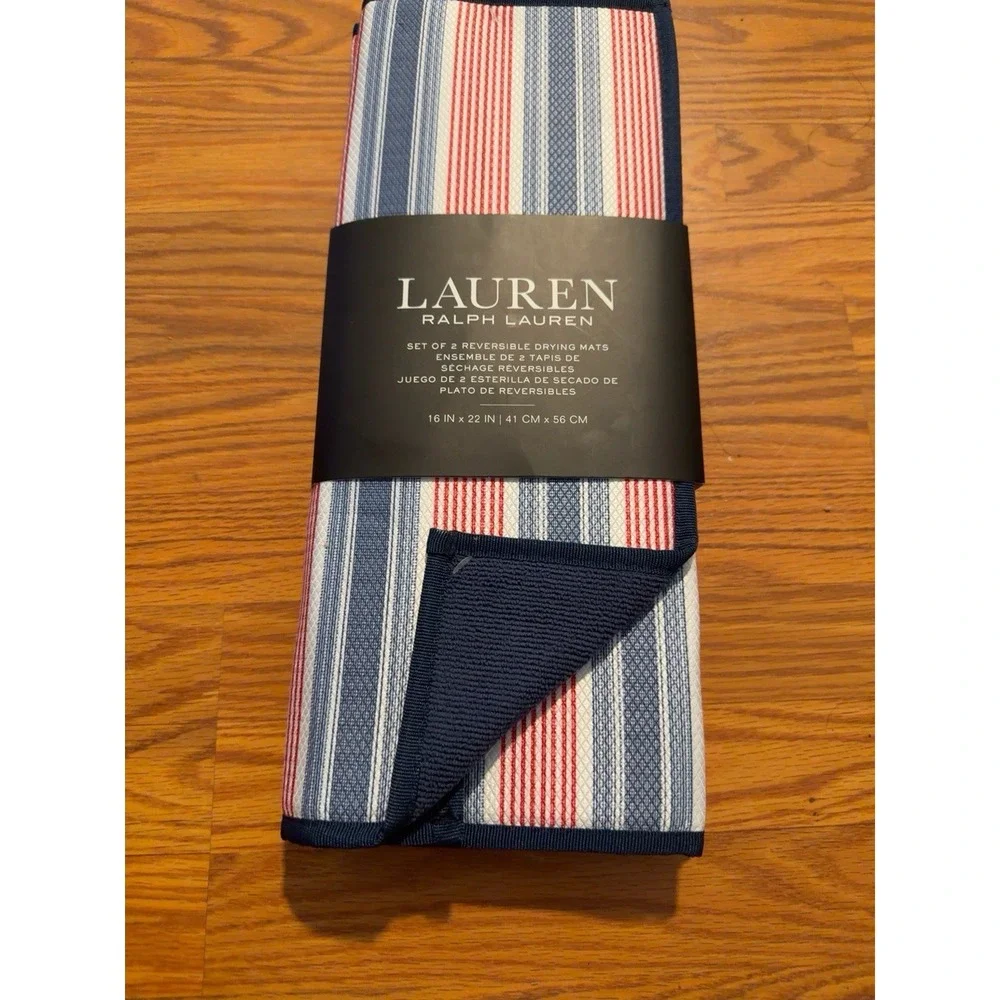 Lauren Ralph Lauren Set Of 2 Reversible Dish Drying Mats 16